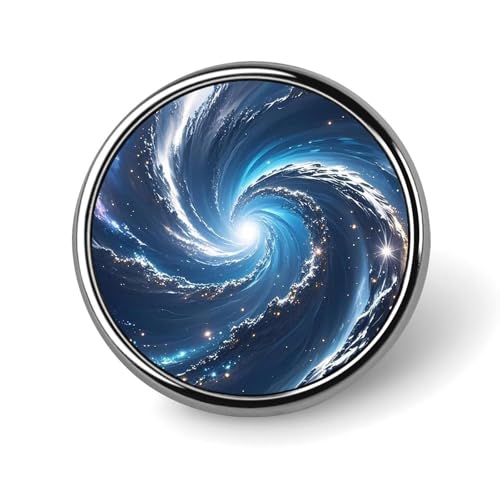 Cosmic Galaxy Round Badge for Men Women, Durable & Stylish Lapel Pins, Lightweight Metal Badges for Shirts, Jackets, Hats von HETVBNS