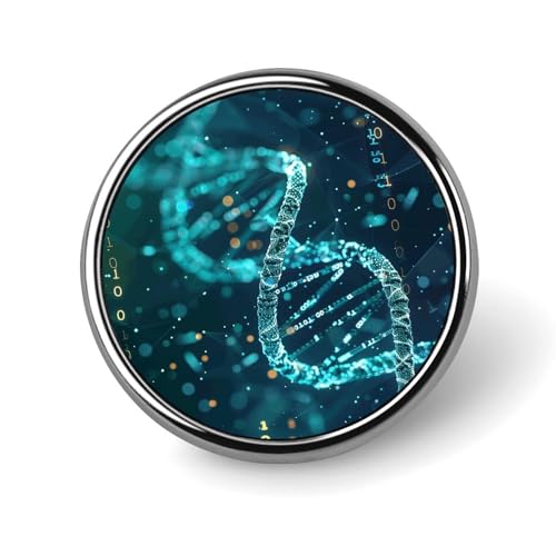 DNA Double Helix Round Badge for Men Women, Durable & Stylish Lapel Pins, Lightweight Metal Badges for Shirts, Jackets, Hats DNA Double Helix Round Badge for Men Women, Durable & Stylish Lapel Pins, Lightweight Metal Badges for Shirts, Jackets, Hats von HETVBNS