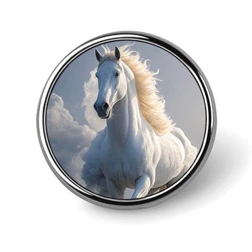 Das Galoppierende Pferd ist galoppierend, rundes Abzeichen für Männer und Frauen, langlebige und stilvolle Anstecknadeln, leichte Metallabzeichen für Hemden, Jacken, Hüte von HETVBNS