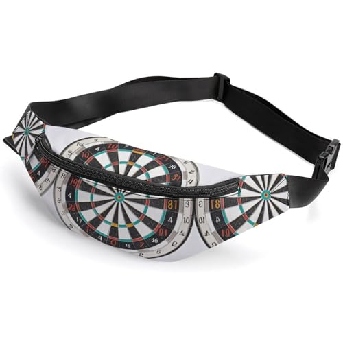 Gürteltasche mit Reißverschluss für Herren und Damen, modische Hüfttasche, stilvolle Umhängetasche mit verstellbarem Riemen, Dartscheibe, Reise-Brusttaschen, Gürteltaschen für Laufen, Wandern, Workout von HETVBNS