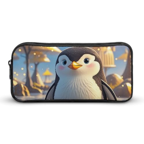 HETVBNS Cartoon-Federmäppchen mit niedlichem Pinguin, großes Fassungsvermögen, Reißverschluss-Tasche, langlebige Stiftebox, Organizer, tragbare kleine Kosmetiktasche für Büro, Reisen HETVBNS Cartoon-Federmäppchen mit niedlichem Pinguin, großes Fassungsvermögen, Reißverschluss-Tasche, langlebige Stiftebox, Organizer, tragbare kleine Kosmetiktasche für Büro, Reisen von HETVBNS