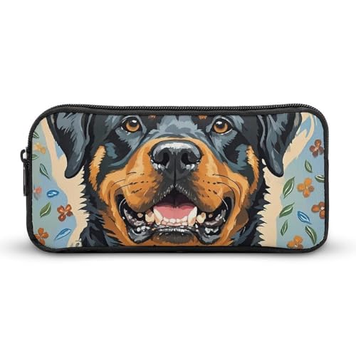 HETVBNS Cooles Rottweiler-Federmäppchen mit großem Fassungsvermögen und Reißverschluss, langlebige Stiftebox, Organizer, tragbare kleine Kosmetiktasche für Büro, Reisen HETVBNS Cooles Rottweiler-Federmäppchen mit großem Fassungsvermögen und Reißverschluss, langlebige Stiftebox, Organizer, tragbare kleine Kosmetiktasche für Büro, Reisen von HETVBNS