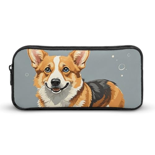 HETVBNS Corgi Federmäppchen mit Corgi-Muster, großes Fassungsvermögen, Reißverschluss-Tasche, langlebige Stiftebox, Organizer, tragbare kleine Kosmetiktasche für Büro, Reisen HETVBNS Corgi Federmäppchen mit Corgi-Muster, großes Fassungsvermögen, Reißverschluss-Tasche, langlebige Stiftebox, Organizer, tragbare kleine Kosmetiktasche für Büro, Reisen von HETVBNS