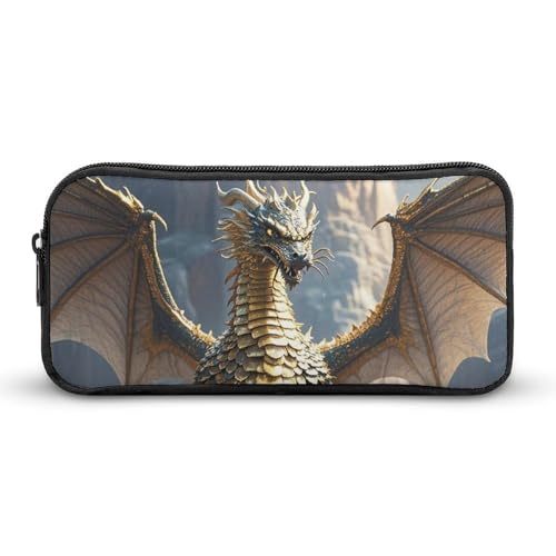 HETVBNS Dragon Purple Moon Federmäppchen, große Kapazität, Reißverschluss, langlebig, Federmäppchen, Organizer, tragbare kleine Kosmetiktasche für Büro, Reisen HETVBNS Dragon Purple Moon Federmäppchen, große Kapazität, Reißverschluss, langlebig, Federmäppchen, Organizer, tragbare kleine Kosmetiktasche für Büro, Reisen von HETVBNS