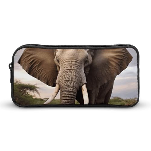 HETVBNS Elefanten-Federmäppchen mit großem Fassungsvermögen, langlebig, Federmäppchen, Organizer, tragbare kleine Kosmetiktasche für Büro, Reisen HETVBNS Elefanten-Federmäppchen mit großem Fassungsvermögen, langlebig, Federmäppchen, Organizer, tragbare kleine Kosmetiktasche für Büro, Reisen von HETVBNS