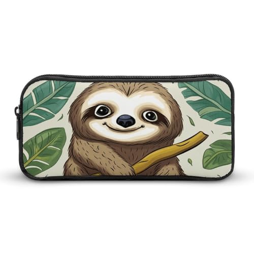 HETVBNS Entzückendes Faultier-Federmäppchen, großes Fassungsvermögen, Reißverschluss-Tasche, langlebige Stiftebox, Organizer, tragbare kleine Kosmetiktasche für Büro, Reisen HETVBNS Entzückendes Faultier-Federmäppchen, großes Fassungsvermögen, Reißverschluss-Tasche, langlebige Stiftebox, Organizer, tragbare kleine Kosmetiktasche für Büro, Reisen von HETVBNS
