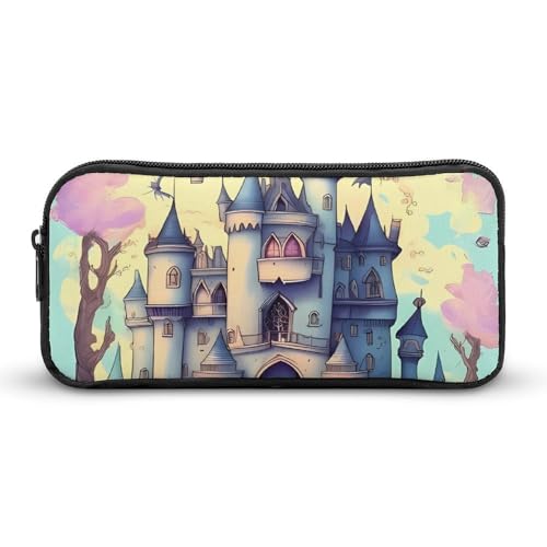 HETVBNS Fairytale Castle Federmäppchen mit großem Fassungsvermögen, Reißverschluss-Tasche, langlebige Stiftebox, Organizer, tragbare kleine Kosmetiktasche für Büro, Reisen HETVBNS Fairytale Castle Federmäppchen mit großem Fassungsvermögen, Reißverschluss-Tasche, langlebige Stiftebox, Organizer, tragbare kleine Kosmetiktasche für Büro, Reisen von HETVBNS
