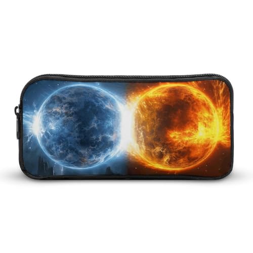 HETVBNS Federmäppchen, Motiv: Feuer und Wasserplaneten, großes Fassungsvermögen, Reißverschluss-Tasche, langlebige Stiftebox, Organizer, tragbare kleine Kosmetiktasche für Büro, Reisen HETVBNS Federmäppchen, Motiv: Feuer und Wasserplaneten, großes Fassungsvermögen, Reißverschluss-Tasche, langlebige Stiftebox, Organizer, tragbare kleine Kosmetiktasche für Büro, Reisen von HETVBNS