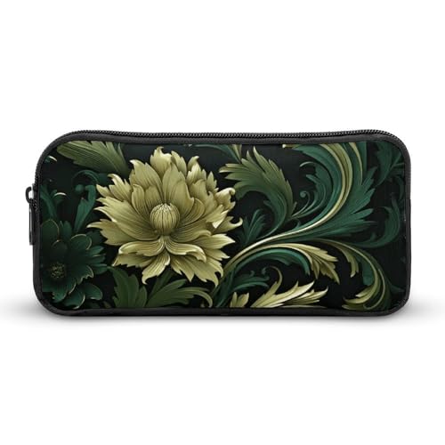 HETVBNS Federmäppchen, dunkelgrün und grün, großes Fassungsvermögen, Reißverschluss-Tasche, langlebige Stiftebox, Organizer, tragbare kleine Kosmetiktasche für Büro, Reisen HETVBNS Federmäppchen, dunkelgrün und grün, großes Fassungsvermögen, Reißverschluss-Tasche, langlebige Stiftebox, Organizer, tragbare kleine Kosmetiktasche für Büro, Reisen von HETVBNS