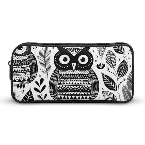 HETVBNS Federmäppchen mit Eulenmotiv, großes Fassungsvermögen, langlebig, Federmäppchen, Organizer, tragbare kleine Kosmetiktasche für Büro, Reisen HETVBNS Federmäppchen mit Eulenmotiv, großes Fassungsvermögen, langlebig, Federmäppchen, Organizer, tragbare kleine Kosmetiktasche für Büro, Reisen von HETVBNS