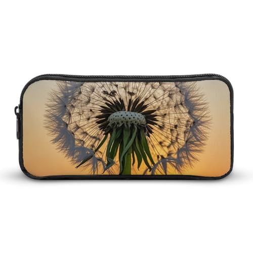 HETVBNS Federmäppchen mit Löwenzahn bei Sonnenuntergang, großes Fassungsvermögen, Reißverschluss-Tasche, langlebige Stiftebox, Organizer, tragbare kleine Kosmetiktasche für Büro, Reisen HETVBNS Federmäppchen mit Löwenzahn bei Sonnenuntergang, großes Fassungsvermögen, Reißverschluss-Tasche, langlebige Stiftebox, Organizer, tragbare kleine Kosmetiktasche für Büro, Reisen von HETVBNS