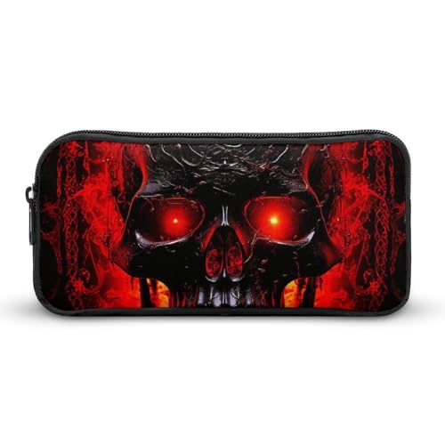 HETVBNS Federmäppchen mit Totenkopf-Motiv, großes Fassungsvermögen, langlebig, Federmäppchen, Organizer, tragbare kleine Kosmetiktasche für Büro, Reisen HETVBNS Federmäppchen mit Totenkopf-Motiv, großes Fassungsvermögen, langlebig, Federmäppchen, Organizer, tragbare kleine Kosmetiktasche für Büro, Reisen von HETVBNS