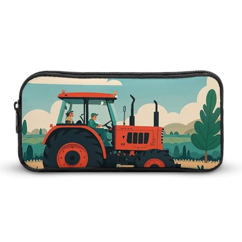 HETVBNS Federmäppchen mit Traktor-Landwirtschaft, großes Fassungsvermögen, Reißverschluss-Tasche, strapazierfähige Stiftebox, Organizer, tragbare kleine Kosmetiktasche für Büro, Reisen HETVBNS Federmäppchen mit Traktor-Landwirtschaft, großes Fassungsvermögen, Reißverschluss-Tasche, strapazierfähige Stiftebox, Organizer, tragbare kleine Kosmetiktasche für Büro, Reisen von HETVBNS