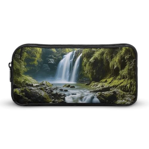 HETVBNS Federmäppchen mit Wasserfall-Landschaftsmalerei, großes Fassungsvermögen, Reißverschluss-Tasche, langlebige Stiftebox, Organizer, tragbare kleine Kosmetiktasche für Büro, Reisen HETVBNS Federmäppchen mit Wasserfall-Landschaftsmalerei, großes Fassungsvermögen, Reißverschluss-Tasche, langlebige Stiftebox, Organizer, tragbare kleine Kosmetiktasche für Büro, Reisen von HETVBNS