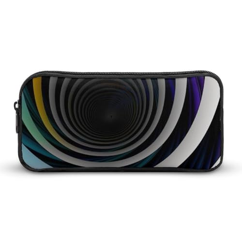 HETVBNS Federmäppchen mit abstraktem Kreis und Wirbeln, großes Fassungsvermögen, Reißverschluss-Tasche, langlebige Stiftebox, Organizer, tragbare kleine Kosmetiktasche für Büro, Reisen HETVBNS Federmäppchen mit abstraktem Kreis und Wirbeln, großes Fassungsvermögen, Reißverschluss-Tasche, langlebige Stiftebox, Organizer, tragbare kleine Kosmetiktasche für Büro, Reisen von HETVBNS