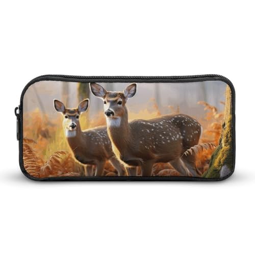 HETVBNS Federmäppchen mit niedlichem Hirschmotiv, großes Fassungsvermögen, langlebig, Federmäppchen, Organizer, tragbare kleine Kosmetiktasche für Büro, Reisen HETVBNS Federmäppchen mit niedlichem Hirschmotiv, großes Fassungsvermögen, langlebig, Federmäppchen, Organizer, tragbare kleine Kosmetiktasche für Büro, Reisen von HETVBNS