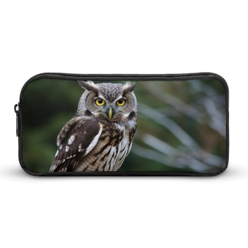 HETVBNS Federmäppchen mit wilden Eulen-Vögeln, großes Fassungsvermögen, Reißverschluss-Tasche, langlebige Stiftebox, Organizer, tragbare kleine Kosmetiktasche für Büro, Reisen HETVBNS Federmäppchen mit wilden Eulen-Vögeln, großes Fassungsvermögen, Reißverschluss-Tasche, langlebige Stiftebox, Organizer, tragbare kleine Kosmetiktasche für Büro, Reisen von HETVBNS