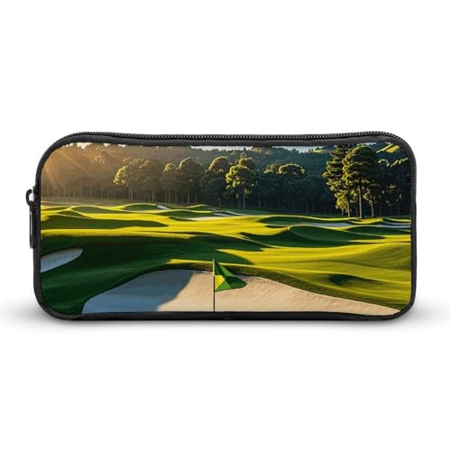 HETVBNS Grünes Federmäppchen für Golfplatz, großes Fassungsvermögen, Reißverschluss, langlebige Stiftebox, Organizer, tragbare kleine Kosmetiktasche für Büro, Reisen HETVBNS Grünes Federmäppchen für Golfplatz, großes Fassungsvermögen, Reißverschluss, langlebige Stiftebox, Organizer, tragbare kleine Kosmetiktasche für Büro, Reisen von HETVBNS