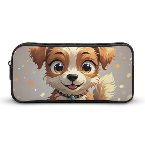 HETVBNS Hübsches Hunde-Federmäppchen, großes Fassungsvermögen, Reißverschlusstasche, langlebige Stiftebox, Organizer, tragbare kleine Kosmetiktasche für Büro, Reisen HETVBNS Hübsches Hunde-Federmäppchen, großes Fassungsvermögen, Reißverschlusstasche, langlebige Stiftebox, Organizer, tragbare kleine Kosmetiktasche für Büro, Reisen von HETVBNS