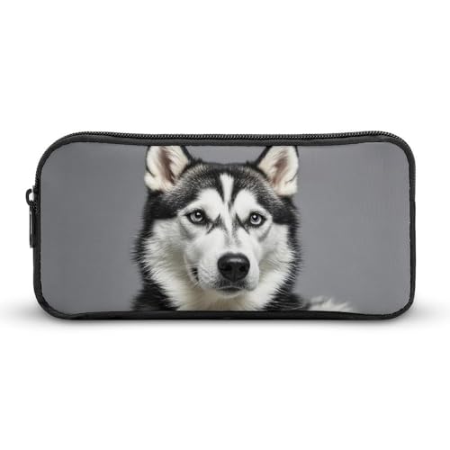 HETVBNS Husky Hunde-Federmäppchen, großes Fassungsvermögen, Reißverschluss-Tasche, langlebige Stiftebox, Organizer, tragbare kleine Kosmetiktasche für Büro, Reisen HETVBNS Husky Hunde-Federmäppchen, großes Fassungsvermögen, Reißverschluss-Tasche, langlebige Stiftebox, Organizer, tragbare kleine Kosmetiktasche für Büro, Reisen von HETVBNS