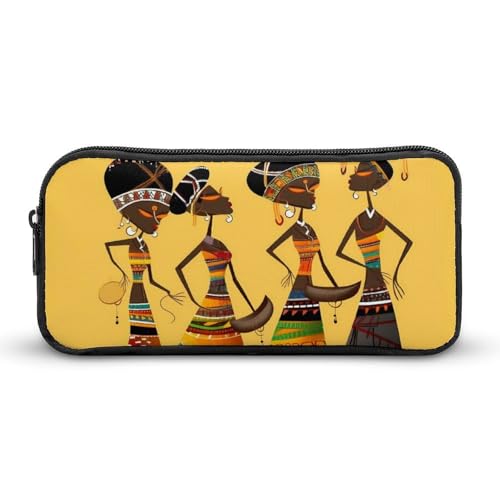 HETVBNS Kreative afrikanische Kultur, Federmäppchen, großes Fassungsvermögen, Reißverschluss, langlebige Stiftebox, Organizer, tragbare kleine Kosmetiktasche für Büro, Reisen HETVBNS Kreative afrikanische Kultur, Federmäppchen, großes Fassungsvermögen, Reißverschluss, langlebige Stiftebox, Organizer, tragbare kleine Kosmetiktasche für Büro, Reisen von HETVBNS