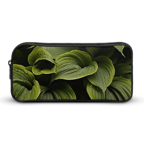HETVBNS Moist Hosta-Blätter-Federmäppchen, großes Fassungsvermögen, Reißverschluss-Tasche, langlebige Stiftebox, Organizer, tragbare kleine Kosmetiktasche für Büro, Reisen HETVBNS Moist Hosta-Blätter-Federmäppchen, großes Fassungsvermögen, Reißverschluss-Tasche, langlebige Stiftebox, Organizer, tragbare kleine Kosmetiktasche für Büro, Reisen von HETVBNS