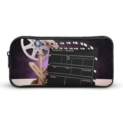 HETVBNS Movies Clapperboard Federmäppchen, großes Fassungsvermögen, Reißverschluss-Tasche, langlebige Stiftebox, Organizer, tragbare kleine Kosmetiktasche für Büro, Reisen HETVBNS Movies Clapperboard Federmäppchen, großes Fassungsvermögen, Reißverschluss-Tasche, langlebige Stiftebox, Organizer, tragbare kleine Kosmetiktasche für Büro, Reisen von HETVBNS