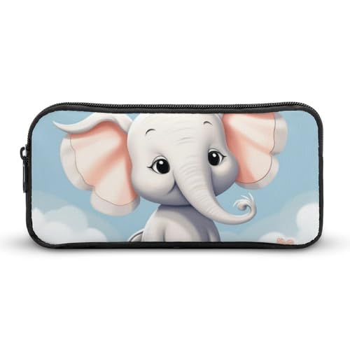 HETVBNS Niedliches Elefanten-Federmäppchen, großes Fassungsvermögen, Reißverschluss-Tasche, langlebige Stiftebox, Organizer, tragbare kleine Kosmetiktasche für Büro, Reisen HETVBNS Niedliches Elefanten-Federmäppchen, großes Fassungsvermögen, Reißverschluss-Tasche, langlebige Stiftebox, Organizer, tragbare kleine Kosmetiktasche für Büro, Reisen von HETVBNS