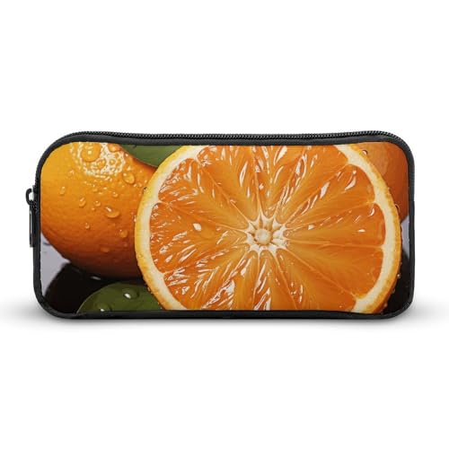 HETVBNS Orange Federmäppchen mit großem Fassungsvermögen, langlebig, Federmäppchen, Organizer, tragbare kleine Kosmetiktasche für Büro, Reisen HETVBNS Orange Federmäppchen mit großem Fassungsvermögen, langlebig, Federmäppchen, Organizer, tragbare kleine Kosmetiktasche für Büro, Reisen von HETVBNS