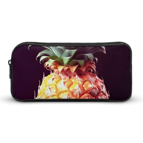 HETVBNS Schönes Ananas-Federmäppchen, großes Fassungsvermögen, Reißverschlusstasche, langlebige Stiftebox, Organizer, tragbare kleine Kosmetiktasche für Büro, Reisen HETVBNS Schönes Ananas-Federmäppchen, großes Fassungsvermögen, Reißverschlusstasche, langlebige Stiftebox, Organizer, tragbare kleine Kosmetiktasche für Büro, Reisen von HETVBNS