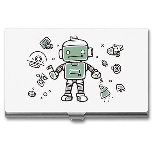 HETVBNS Visitenkartenhalter Metall Visitenkartenetui Linie Roboter Professioneller Karten-Organizer Kredit-Träger Schlanke Namenskartenhalter Ausweishülle für Männer oder Frauen, Linienroboter, 9,4 x HETVBNS Visitenkartenhalter Metall Visitenkartenetui Linie Roboter Professioneller Karten-Organizer Kredit-Träger Schlanke Namenskartenhalter Ausweishülle für Männer oder Frauen, Linienroboter, 9,4 x von HETVBNS