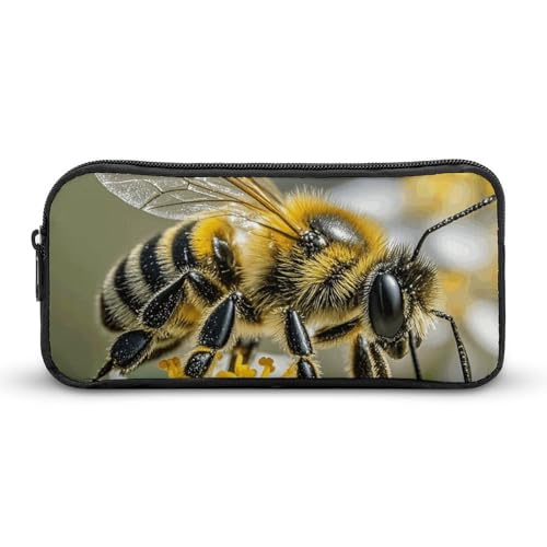Honey Bee Federmäppchen mit großem Fassungsvermögen, Reißverschluss, langlebige Stiftebox, Organizer, tragbare kleine Kosmetiktasche für Büro, Reisen Honey Bee Federmäppchen mit großem Fassungsvermögen, Reißverschluss, langlebige Stiftebox, Organizer, tragbare kleine Kosmetiktasche für Büro, Reisen von HETVBNS