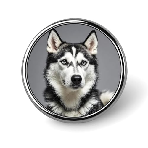 Husky Dog Round Badge for Men Women, Durable & Stylish Lapel Pins, Lightweight Metal Badges for Shirts, Jackets, Hats Husky Dog Round Badge for Men Women, Durable & Stylish Lapel Pins, Lightweight Metal Badges for Shirts, Jackets, Hats von HETVBNS