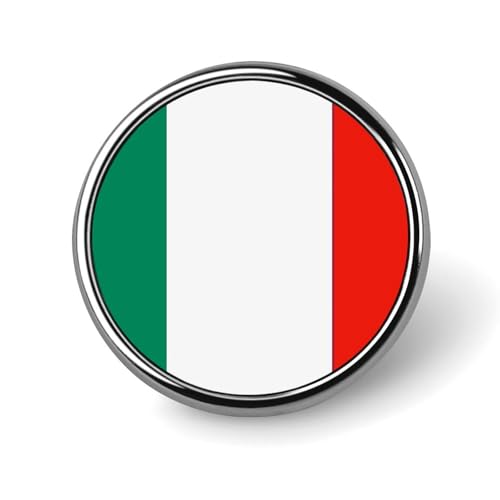 Italien-Flagge, rundes Abzeichen für Männer und Frauen, langlebige und stilvolle Anstecknadeln, leichte Metallabzeichen für Hemden, Jacken, Hüte Italien-Flagge, rundes Abzeichen für Männer und Frauen, langlebige und stilvolle Anstecknadeln, leichte Metallabzeichen für Hemden, Jacken, Hüte von HETVBNS