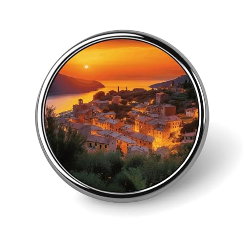 Italienischer Sonnenuntergang rundes Abzeichen für Männer und Frauen, langlebige und stilvolle Anstecknadeln, leichte Metallabzeichen für Hemden, Jacken, Hüte Italienischer Sonnenuntergang rundes Abzeichen für Männer und Frauen, langlebige und stilvolle Anstecknadeln, leichte Metallabzeichen für Hemden, Jacken, Hüte von HETVBNS