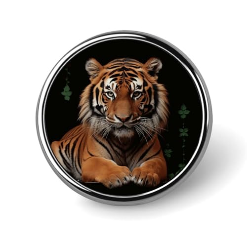 Mit Tiger und Pfoten, rundes Abzeichen für Männer und Frauen, langlebige und stilvolle Anstecknadeln, leichte Metallabzeichen für Hemden, Jacken, Hüte Mit Tiger und Pfoten, rundes Abzeichen für Männer und Frauen, langlebige und stilvolle Anstecknadeln, leichte Metallabzeichen für Hemden, Jacken, Hüte von HETVBNS