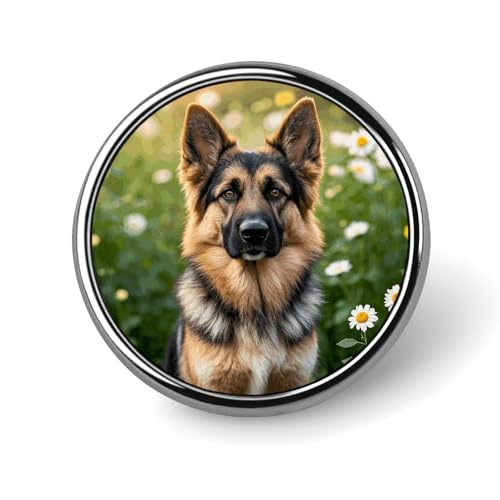 Niedlicher deutscher Schäferhund, rundes Abzeichen für Männer und Frauen, langlebige und stilvolle Anstecknadeln, leichte Metallabzeichen für Hemden, Jacken, Hüte Niedlicher deutscher Schäferhund, rundes Abzeichen für Männer und Frauen, langlebige und stilvolle Anstecknadeln, leichte Metallabzeichen für Hemden, Jacken, Hüte von HETVBNS