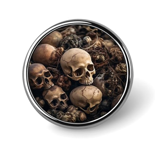 Runde Abzeichen mit einigen Totenkopf-Formen für Männer und Frauen, langlebige und stilvolle Anstecknadeln, leichte Metallabzeichen für Hemden, Jacken, Hüte von HETVBNS