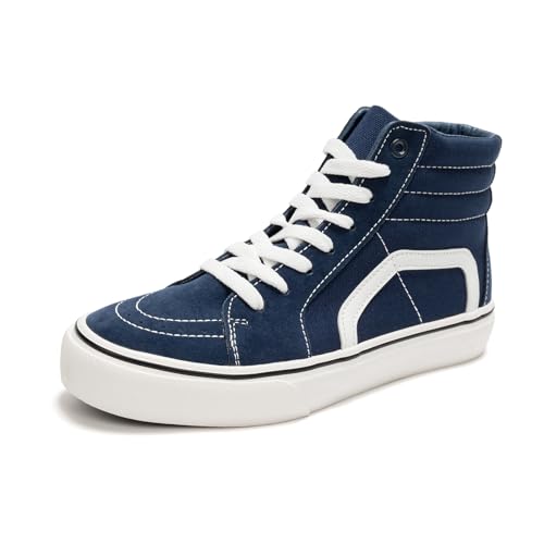 HEVA Damen Klassische Segeltuchschuhe Bequeme Turnschuhe Herren Schnürschuh Trainer Freizeitschuhe(6UK 39EU,hoch Männlich) von HEVA