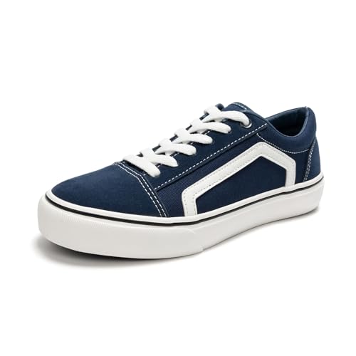 HEVA Damen Klassische Segeltuchschuhe Bequeme Turnschuhe Herren Schnürschuh Trainer Freizeitschuhe(7UK 41EU,Niedrig Männlich) von HEVA