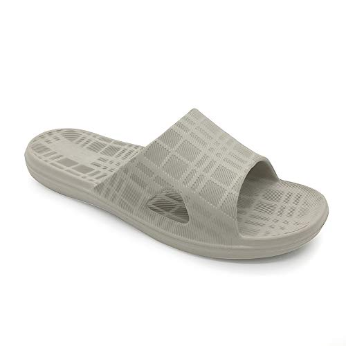 HEVA Unisex Dusch & Badeschuhe Classic Slide Sandalen (41EU Grau) von HEVA