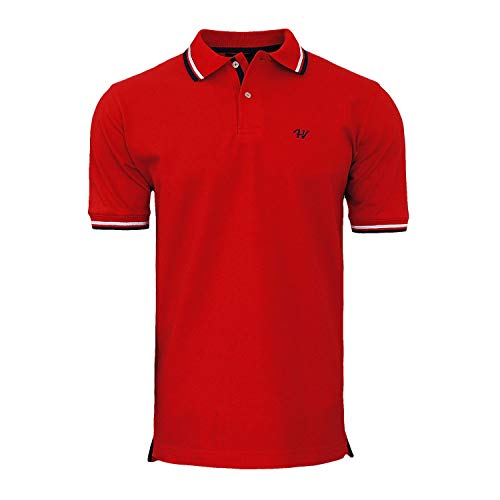 HEVENTON® Herren Poloshirt Custom Fit Regular ÖKO Baumwolle S - XXXL Hersteller EU 2117 Color Rot, Size XL von HEVENTON