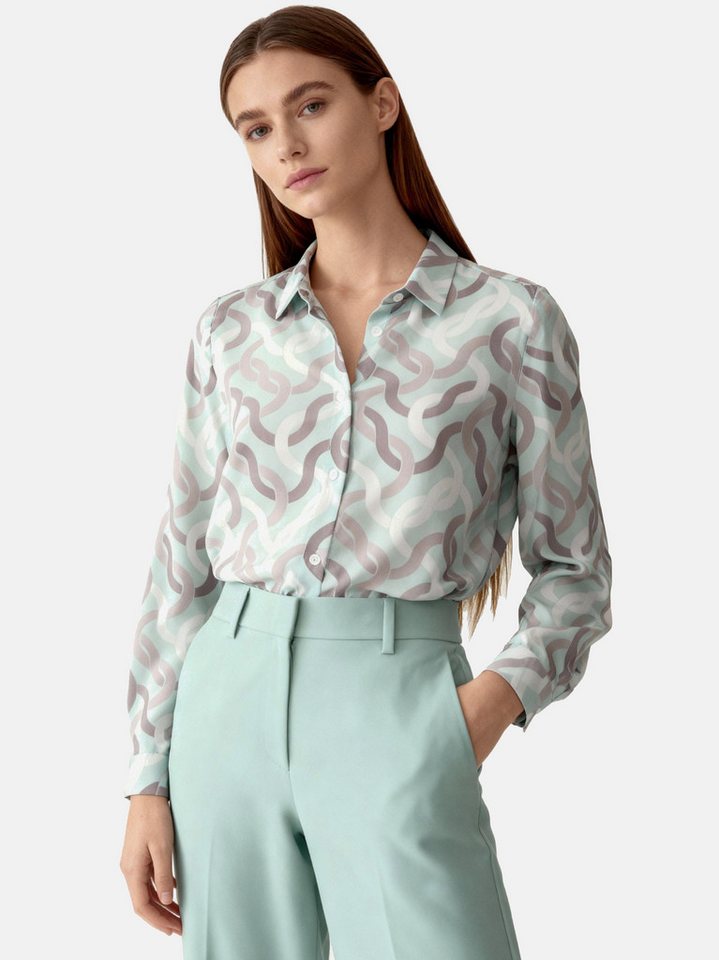 HEVENTON Langarmbluse mit Wellenmuster von HEVENTON