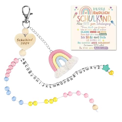 HEVIBK Geschenk für Jungen und Mädchen, Lucky Charms zum Schulanfang, mit Grußkarten-Geschenkset (Rosa) von baizhong
