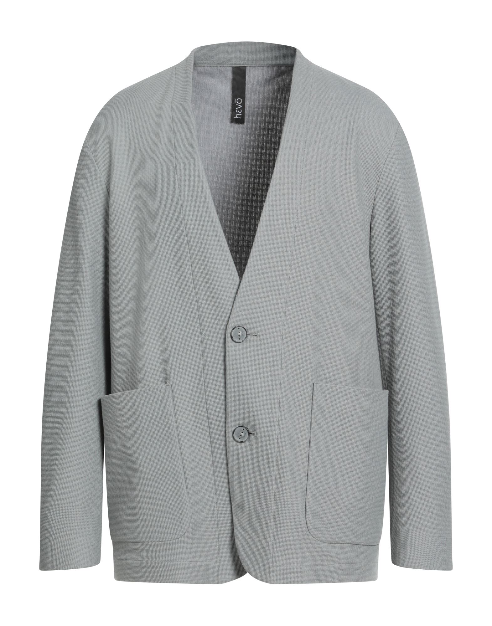 HEVÒ Strickjacke Herren Hellgrau von HEVÒ
