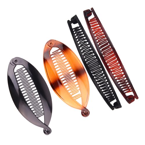 4 Banana Clip, Elegante Haarspange für Damen, Banana Clip für Pferdeschwanz, Stylische Haar Clips für Dickes Haar Haarstyling Zubehör Eleganter Haarschmuck 4 Banana Clip, Elegante Haarspange für Damen, Banana Clip für Pferdeschwanz, Stylische Haar Clips für Dickes Haar Haarstyling Zubehör Eleganter Haarschmuck von HEWJYDE