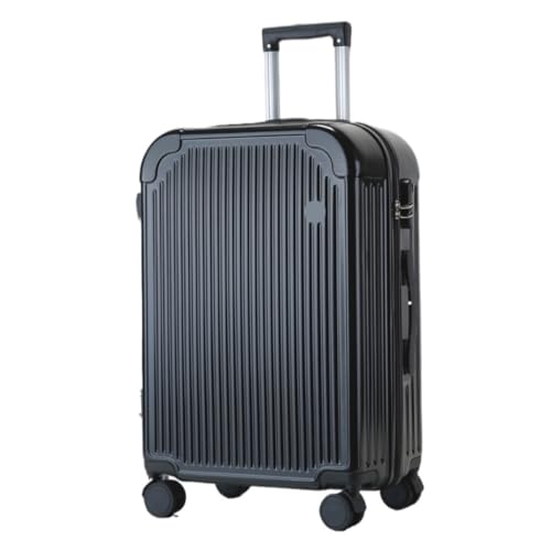 HEWOOJA Reisekoffer Empfohlener Koffer for Männer und Frauen, robuster und langlebiger Trolley-Koffer, leiser Rollkoffer for Einsteigen Trolley (Color : Black, Size : 18IN) von HEWOOJA