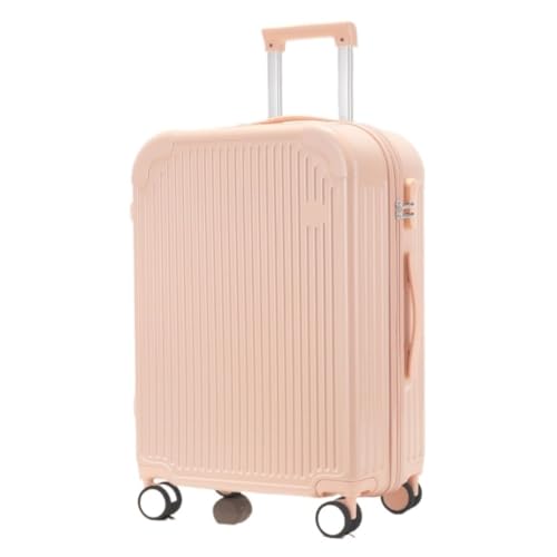 HEWOOJA Reisekoffer Empfohlener Koffer for Männer und Frauen, robuster und langlebiger Trolley-Koffer, leiser Rollkoffer for Einsteigen Trolley (Color : Pink, Size : 24IN) von HEWOOJA