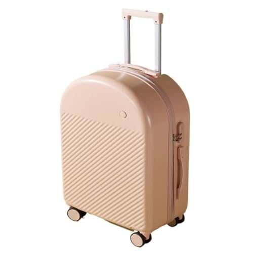 HEWOOJA Reisekoffer Gepäck Neue Trolley-Koffer Langlebige Passwortbox Ins Herren- und Damen-Ledergepäcktaschen Robuste Produkte Trolley (Color : Pink, Size : 20in) von HEWOOJA