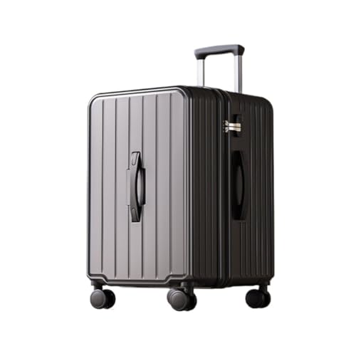 HEWOOJA Reisekoffer Gepäckkoffer for Männer Und Frauen, Robuster Und Langlebiger Trolley-Koffer, Verdickte Passwort-Koffertasche for Herren Trolley (Color : Black, Size : 20in) von HEWOOJA